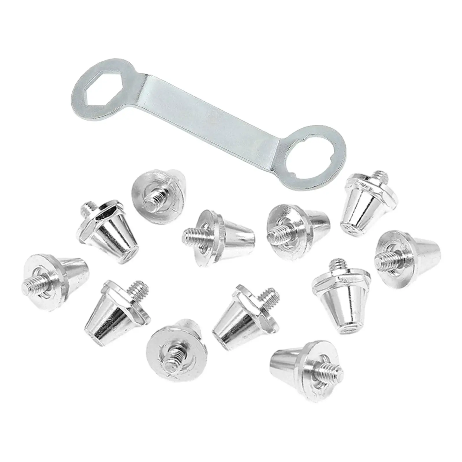 

12x Football Boot Studs Aluminum Alloy Portable Anti Slip M5 Track Shoes Accessories Soccer Boot Cleats for Competition Training