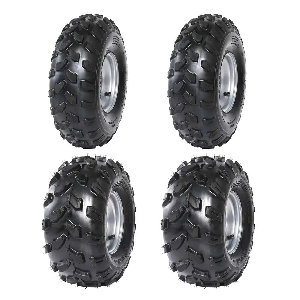 

19x78 Front and 2Pcs 18X9.58 Rear Tubeless Wheel Tire With Rim for ATV Go Kart Quad Bike 4 Wheelers