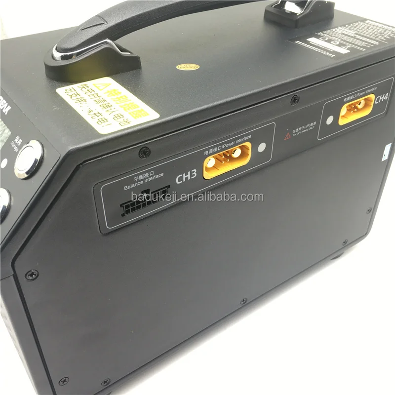 EV-PEAK U6Q 3500W 60A 4-channel Smart Balance Charger Screen AS150U Plug Fast Charging Agricultural Spray  LiPo LiHv 6S-14S