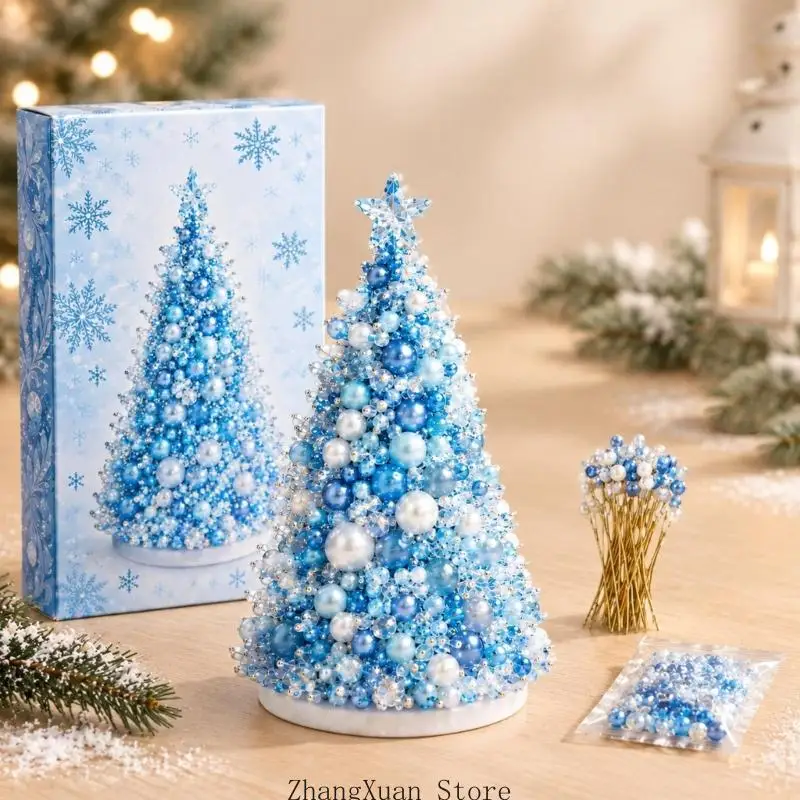 Build-a-Tree Weihnachtsperlen-Bastelset, 1 Projekt mit gemischten und transparent strukturierten Teilen für saisonale – Detail 2