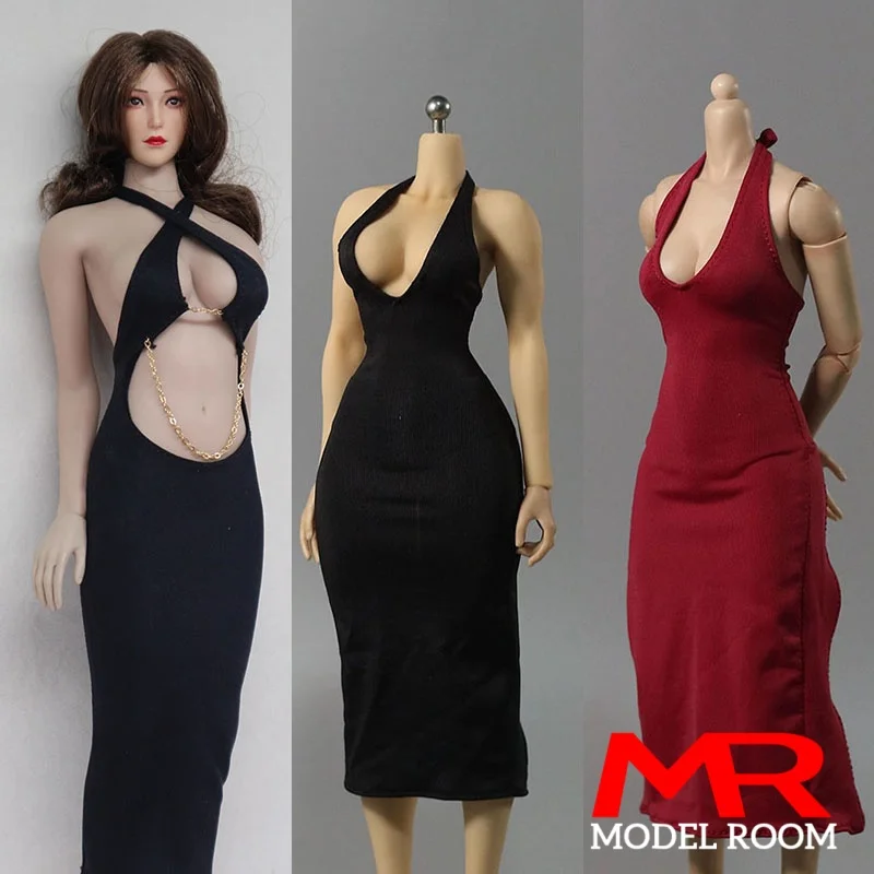 

DMTOYS 1/6 Scale Female Sexy Evening Gown Long Dress Clothes Model Fit 12'' Soldier Action Figure Body Dolls