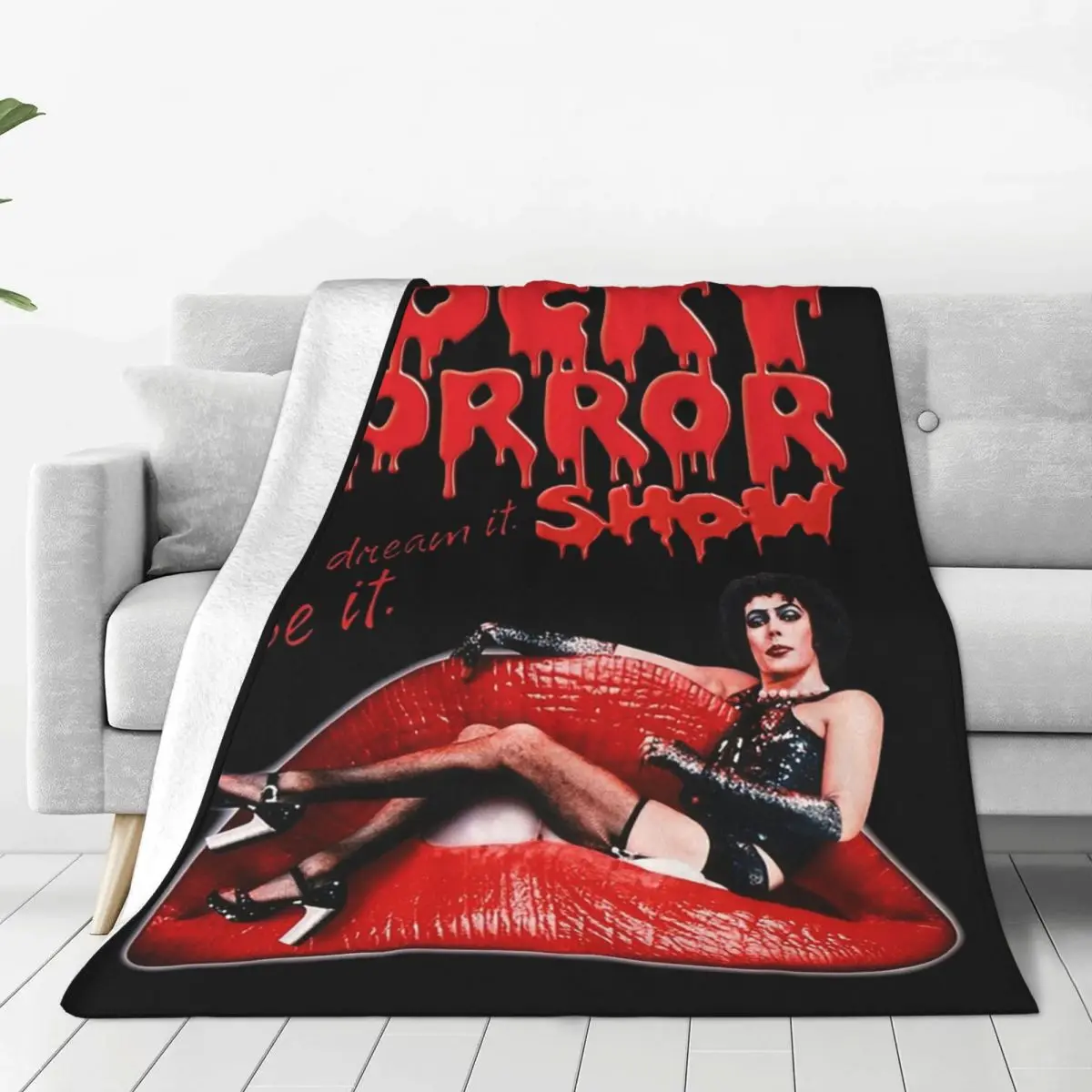 Manta The Rocky Horror S, manta polar multifunción para sofá, ropa de cama, colcha de oficina