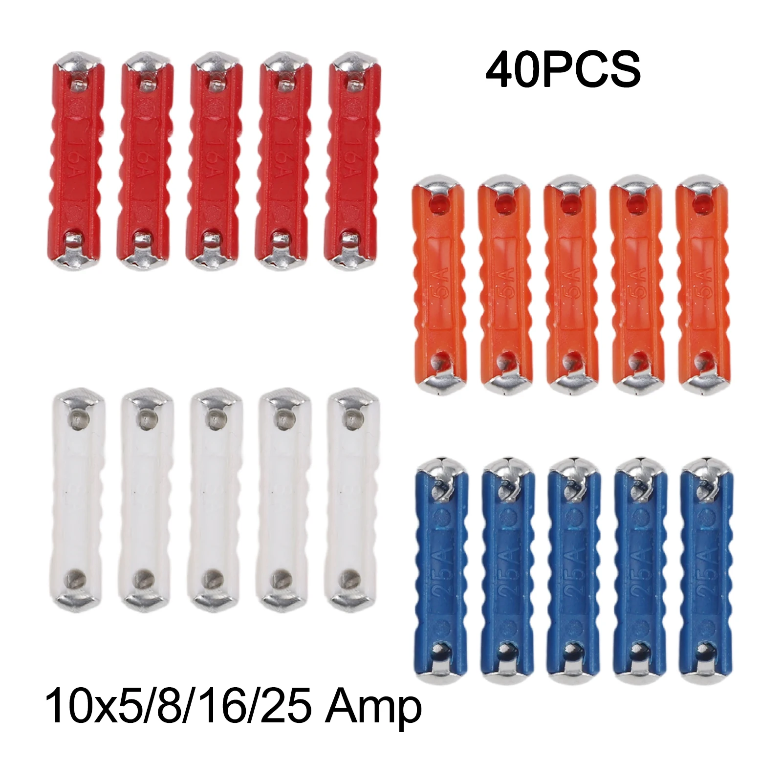 Kit de 40 Uds de fusibles de cerámica para coche Continental, fusibles de cerámica Torpedo, Kit de fusibles de coche clásico para accesorios