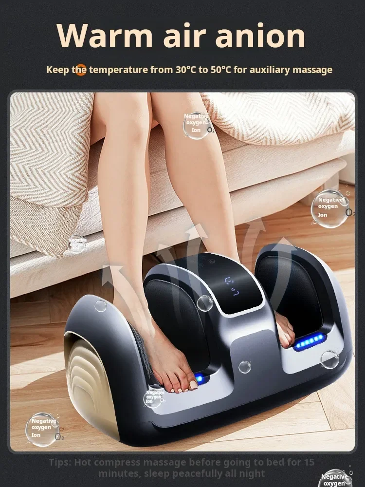 Quiet Hot Compress Foot Massager with Customized Muscle Relaxation Roller Kneading Leg Massager ABS LCD Screen Hot Comfortable