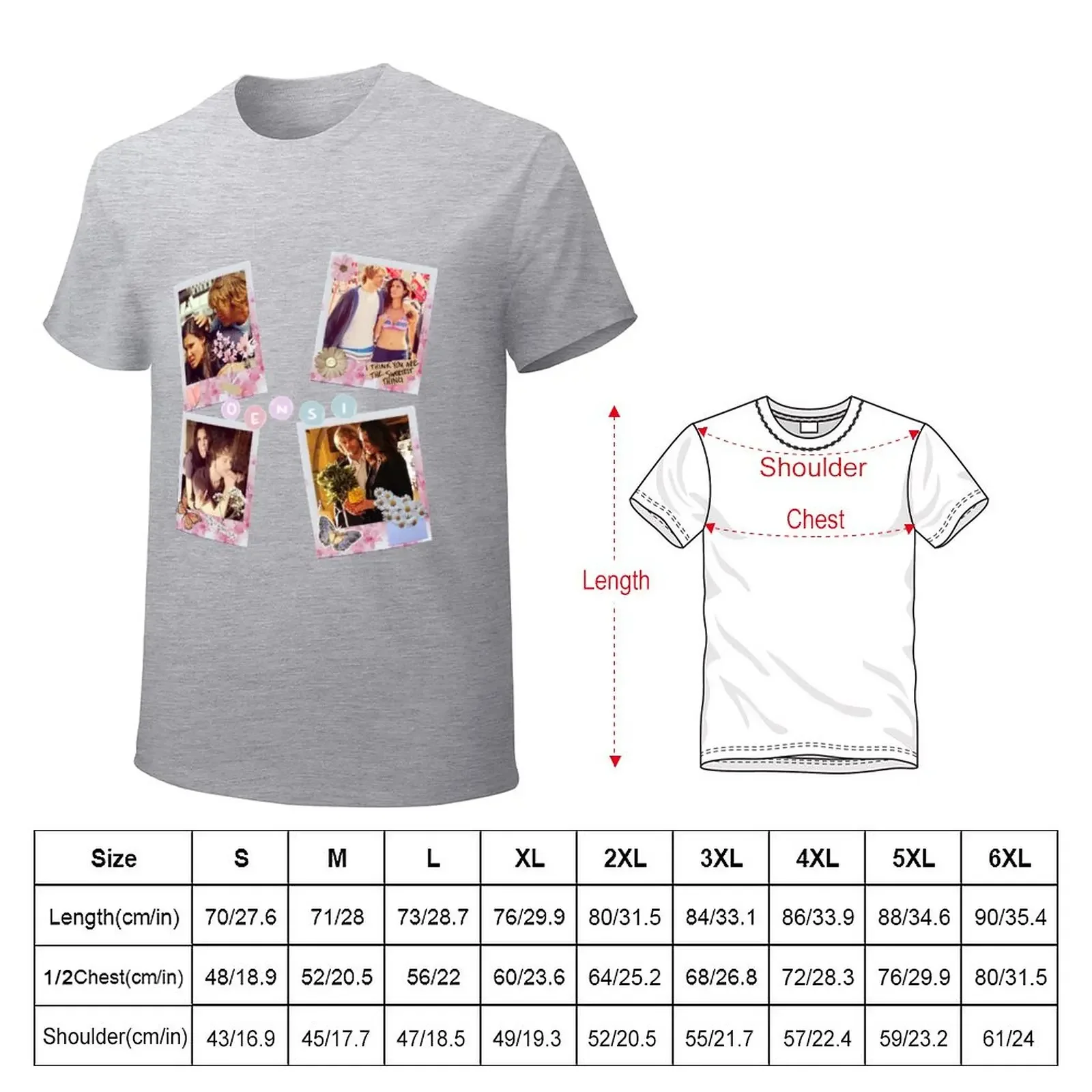 Densi Polaroids T-Shirt summer top graphics t shirts for men pack