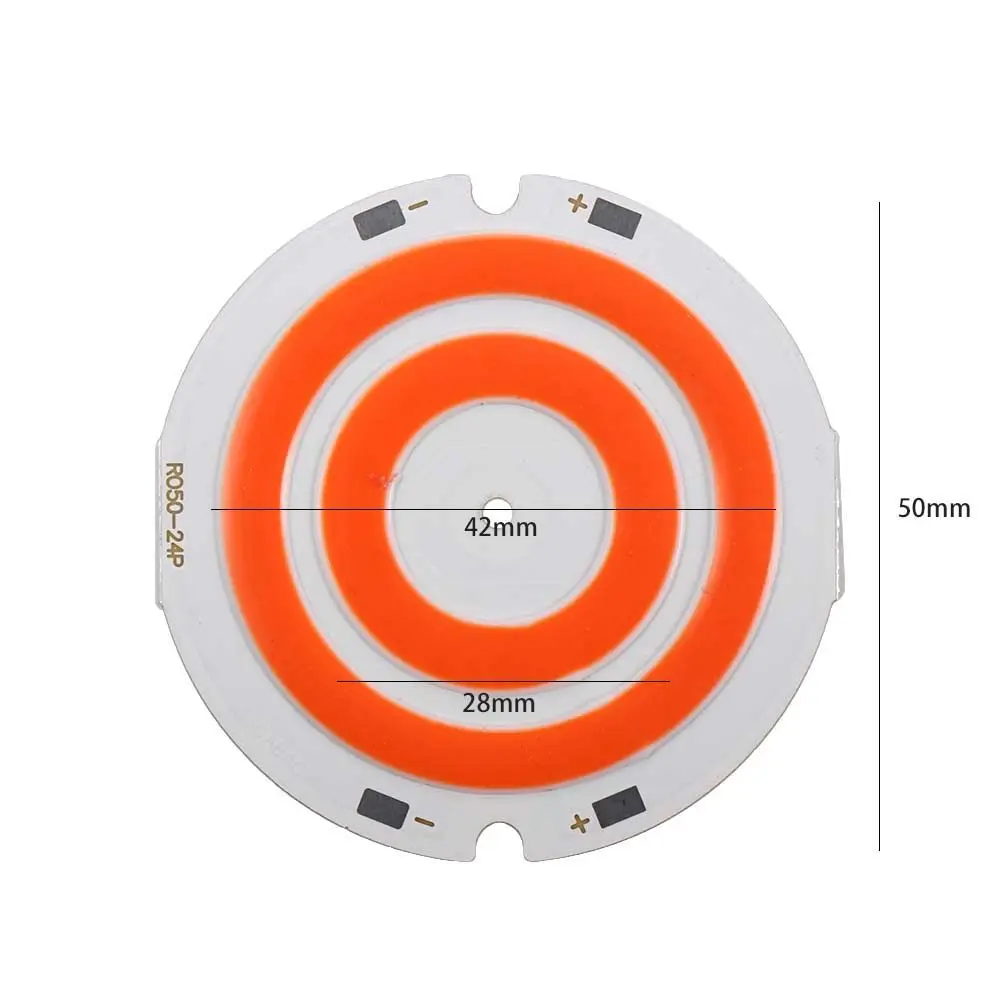 50mm Dia DC 3V 4V DIY Lamp Round Double Ring COB Circular LED COB Lighting Light Plate COB Chip Lighting Components