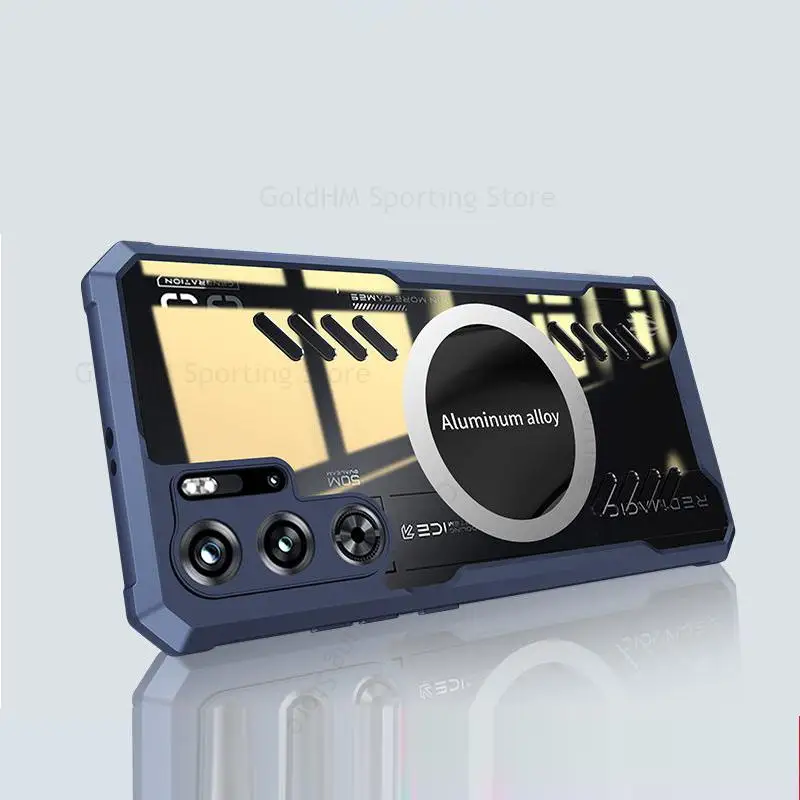 

For ZTE nubia Red Magic 9 Pro Plus For Magsafe Magnetic Cooling Case For Red Magic 8s 8 9 Pro Back Clip Acrylic Magsafing Cover