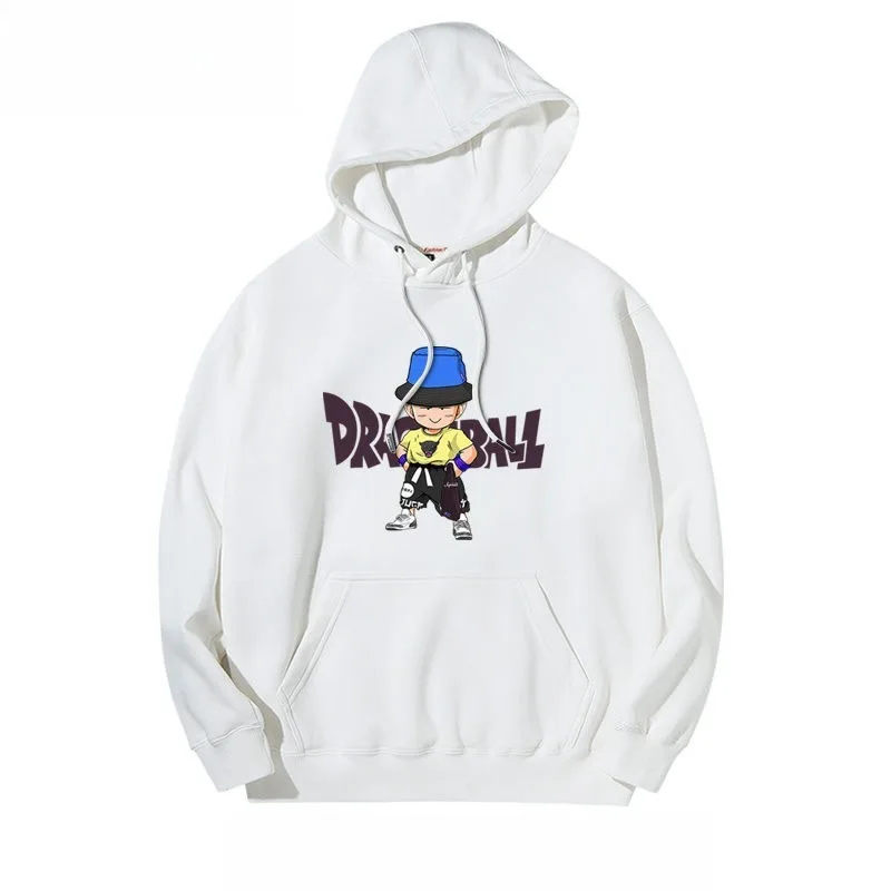 

Dragon Ball 2025 Fashion New Hoodie Men's White Cotton Goku Character Blue Hat Yellow Top Black Pants Flagship Store Oversized
