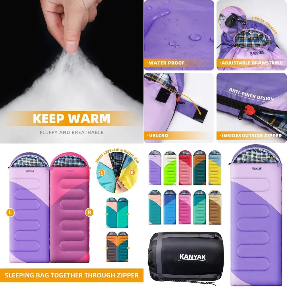 

Сумка-слинг для кемпинга, 32 ℉ Спальные мешки для взрослых, детей и подростков, теплые спальные мешки для холодной погоды, зимние или 3-4-сезонные, для кемпинга, снаряжение для кемпинга