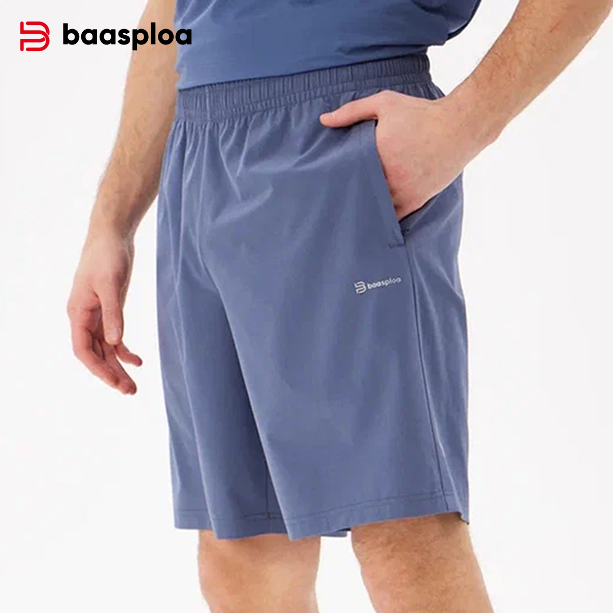 Baasploa-Short de sport respirant pour homme, short de sport d'été, short de jogging à séchage rapide pour homme, short élastique décontracté, cordon de proximité, mode, document solide