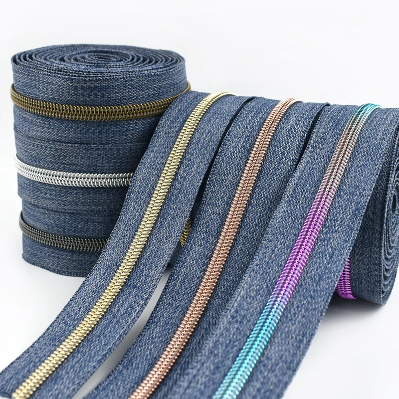 

Meetee 3-10M 5# Plastic Zippers for Sewing Garment Continuous Zipper Tape Denim Nylon Zip Closures Bags Cierre Zips Repair Kits