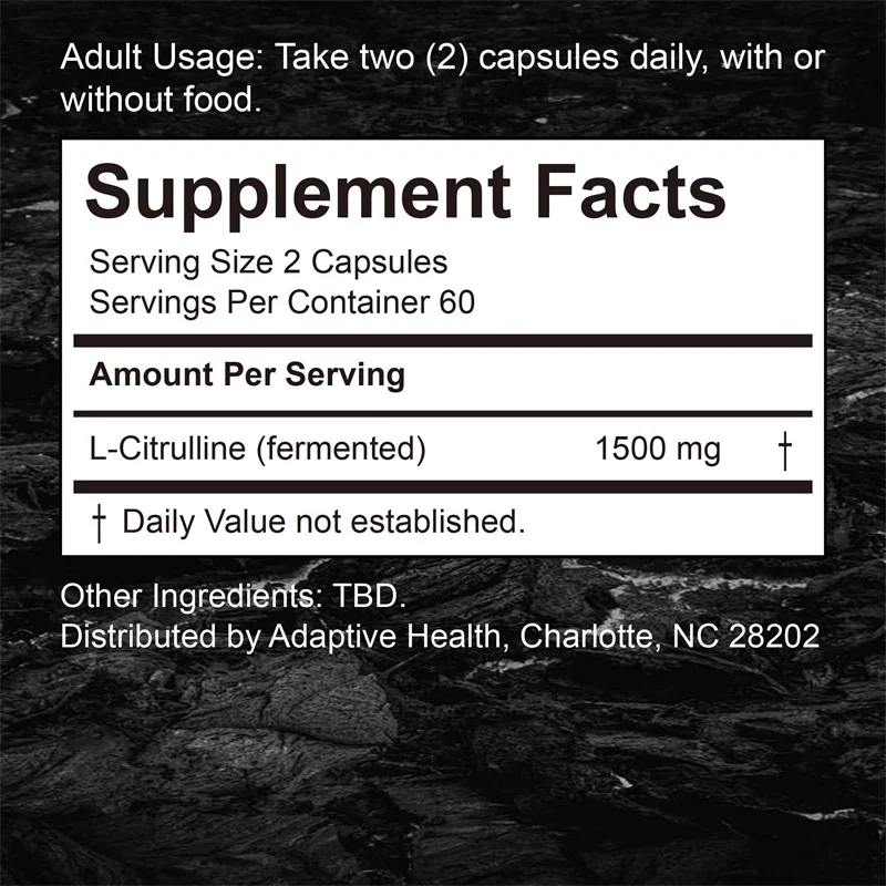 مكمل L-citrulline 1500 Mg - بناء العضلات الصحي، الطاقة، القوة، دعم الجهاز المناعي