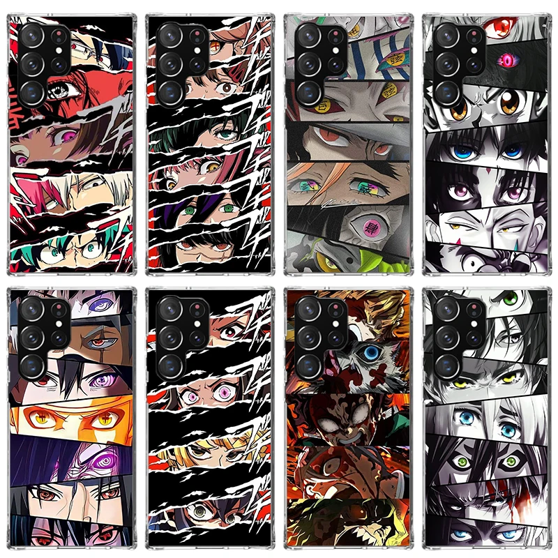 Anime Comic Manga Eyes Phone Case For Samsung Galaxy Note 20 Ultra 10 Lite 9 8 J4 J6 Plus J8 M12 M30S M21 M31 M32 Shell Print Fu