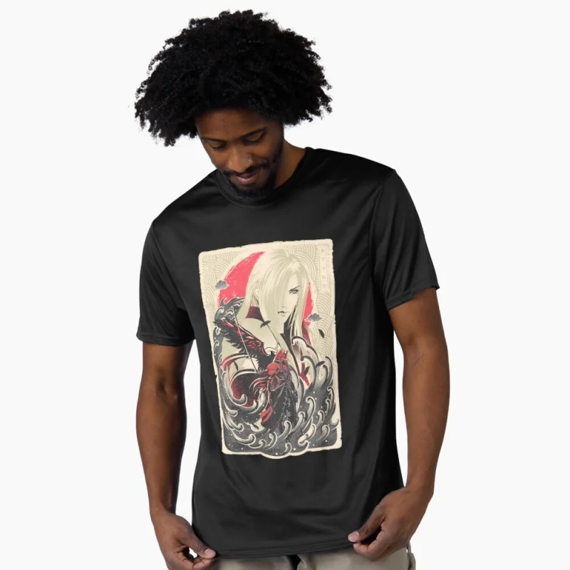 Great Wave Final Fantasy Gift t shirt for RPG Gamer 100% cotton printed Short Sleeve Graphic clothes All size tops S-6XL