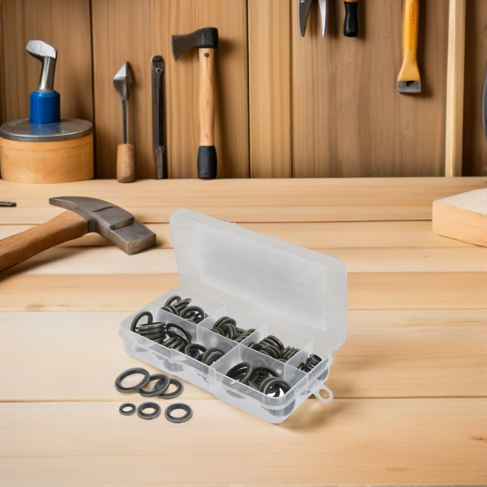 

100pcs Hydraulic Seal Kit 6-16Mm Nbr Rubber Sealing Rings For Industrial Machinery O Ring Assortment Washers Set Hydraulic Seals