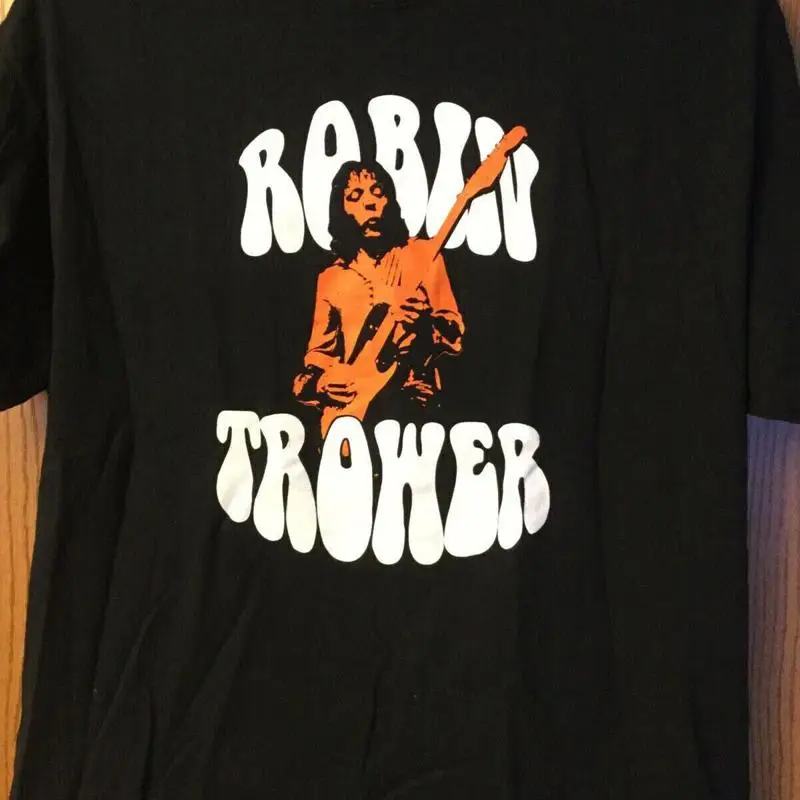 Robin Trower Live In Concert Cotton Black Full Size T Shirt