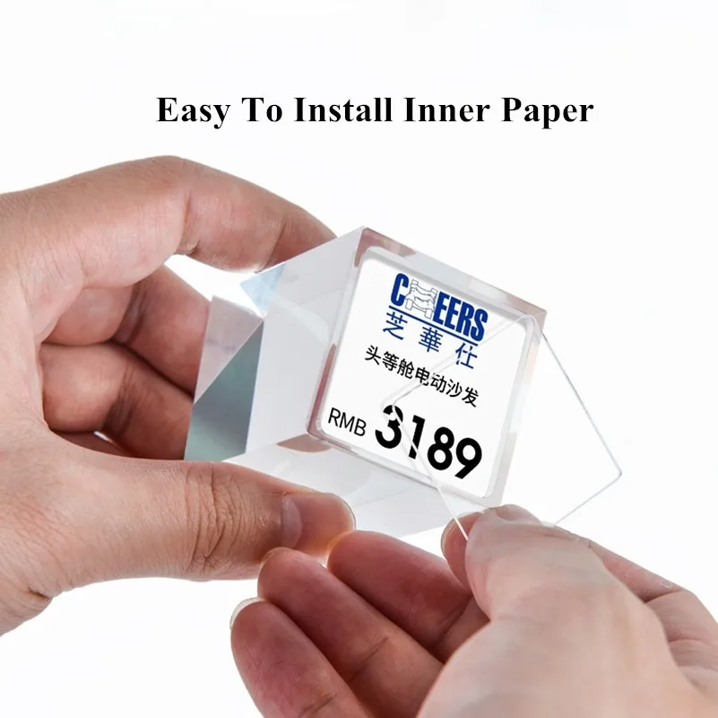 Mini Acrylic Sign Holder Display Stand Table Number Paper Holder Small Price Label Card Tags