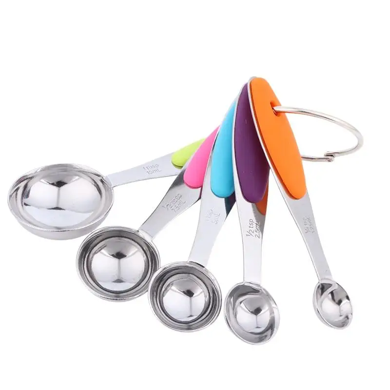 5Pcs Stainless Steel Measuring Set Stackable Measuring Spoons Set For Kitchen Tea Coffee Baking Measuring Tool
