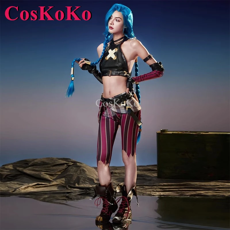 CosKoKo Jinx Cosplay Game LOL Costume Battle Of The Two Cities II Sweet Lovely Daily Outfit Halloween Party Role Play Clothing