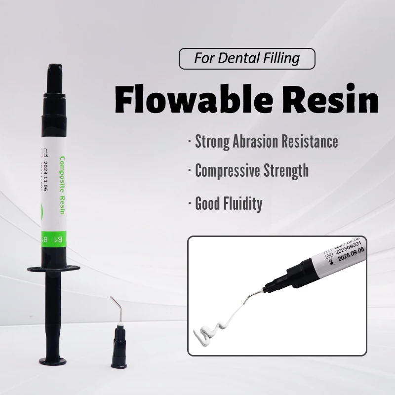 

Dental Light-Curable Filling Materials Composite Resin 2.5g A1 A2 A3 A3.5 B1 Oral Flowable Light Curing Dentist 2028