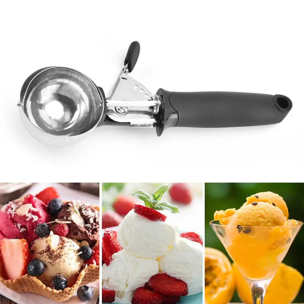 Premium Stainless Steel Ice Cream Scoop with Trigger Watermelon Dessert Scoop Perfect for Frozen Yogurt Gelatos Sundaes Y2H1