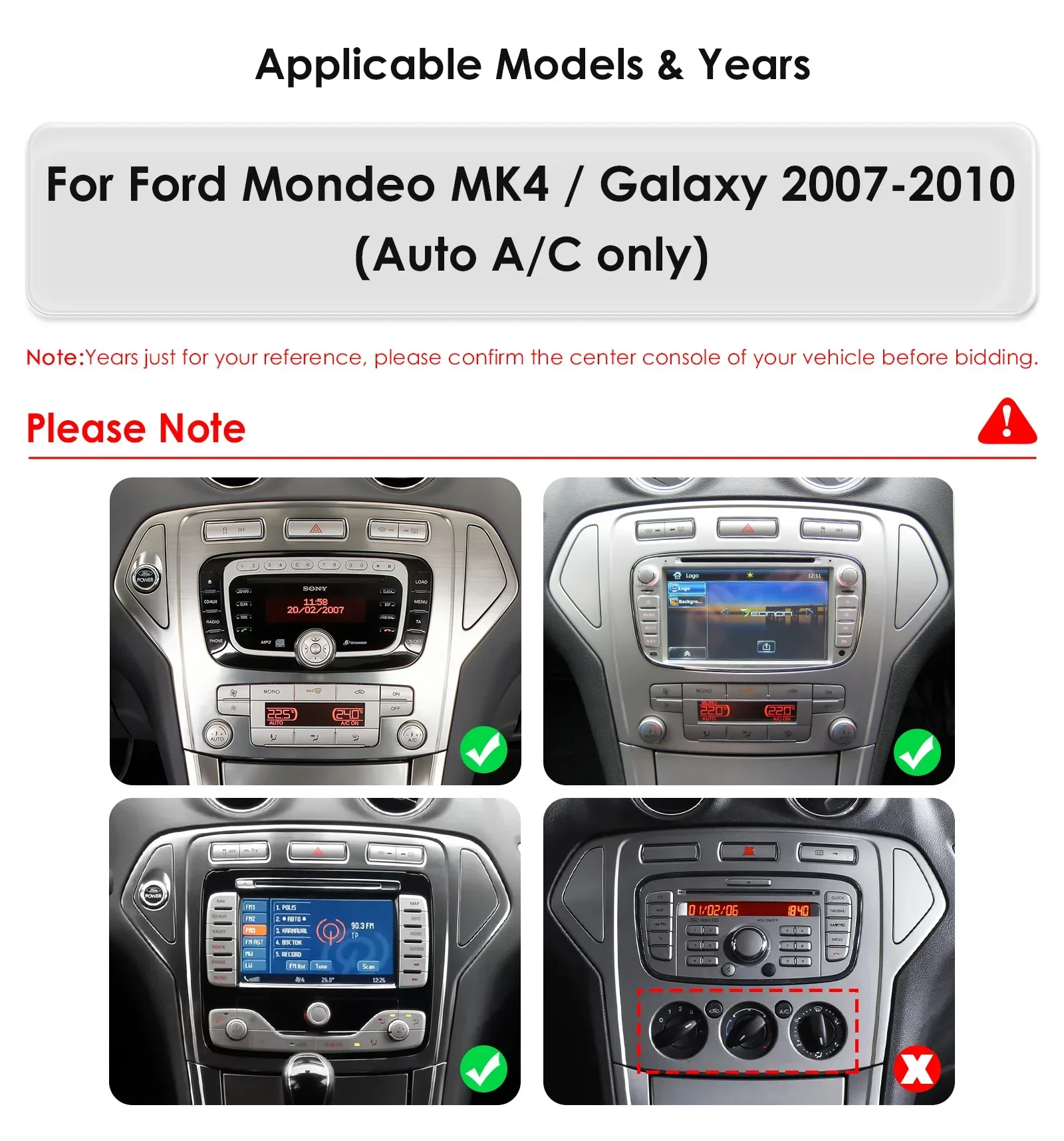 9.7-Inch Vertical Screen Android Car Radio For Ford Mondeo 4 & Galaxy 2006-2010 7862 Multimedia with CarPlay & Android Auto