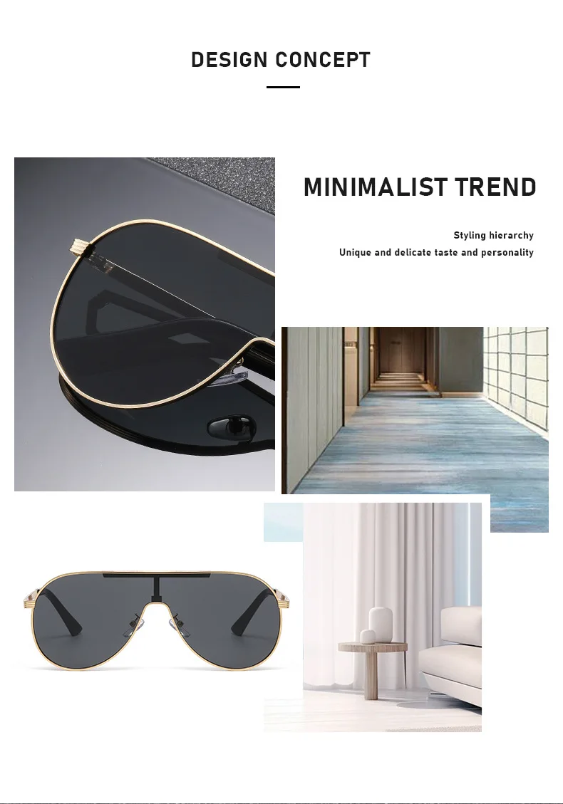 Neue modische und vielseitige Retro-Sonnenbrille mit metallischer Textur – UV-Schutz-Sonnenbrille 2524 – Detail 3