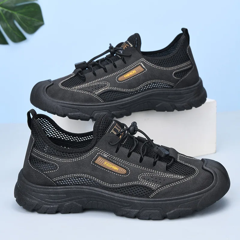 Men's Breathable Mesh Walking Shoes Spring Summer Comfort Casual All-Season Sneakers