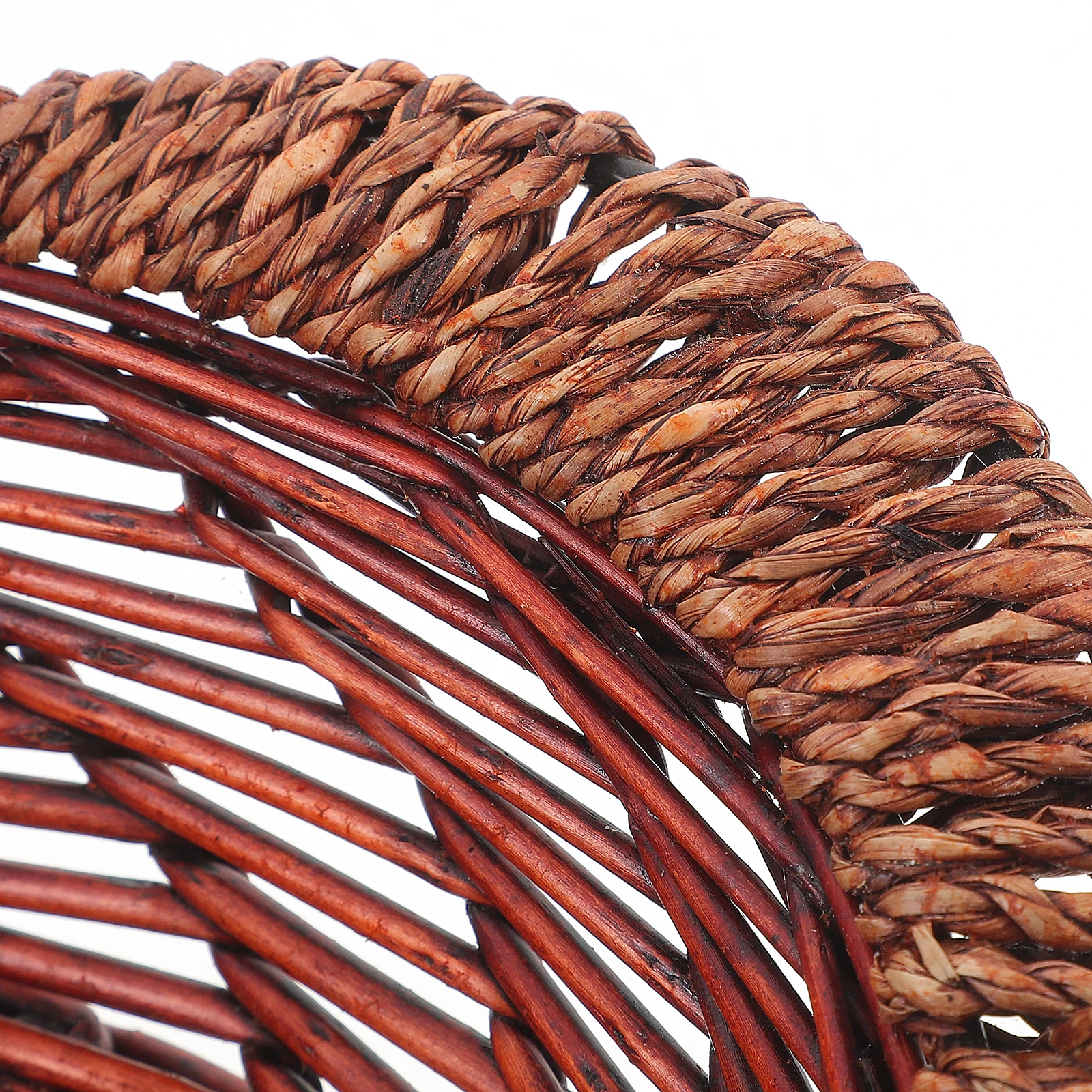 

Woven Fruit Basket Bread Tray H made Storage Kitchen Friendly Wicker Basket Home Decor Storage Solution