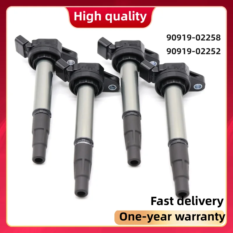 1/4PCSIgnitionCoil 90919-02258 ForToyota Corolla RAV4 Prius C-HR Matrix Verso Lexus CT200h 1.6L 1.8L 2.0L 9091902258 90919-02252