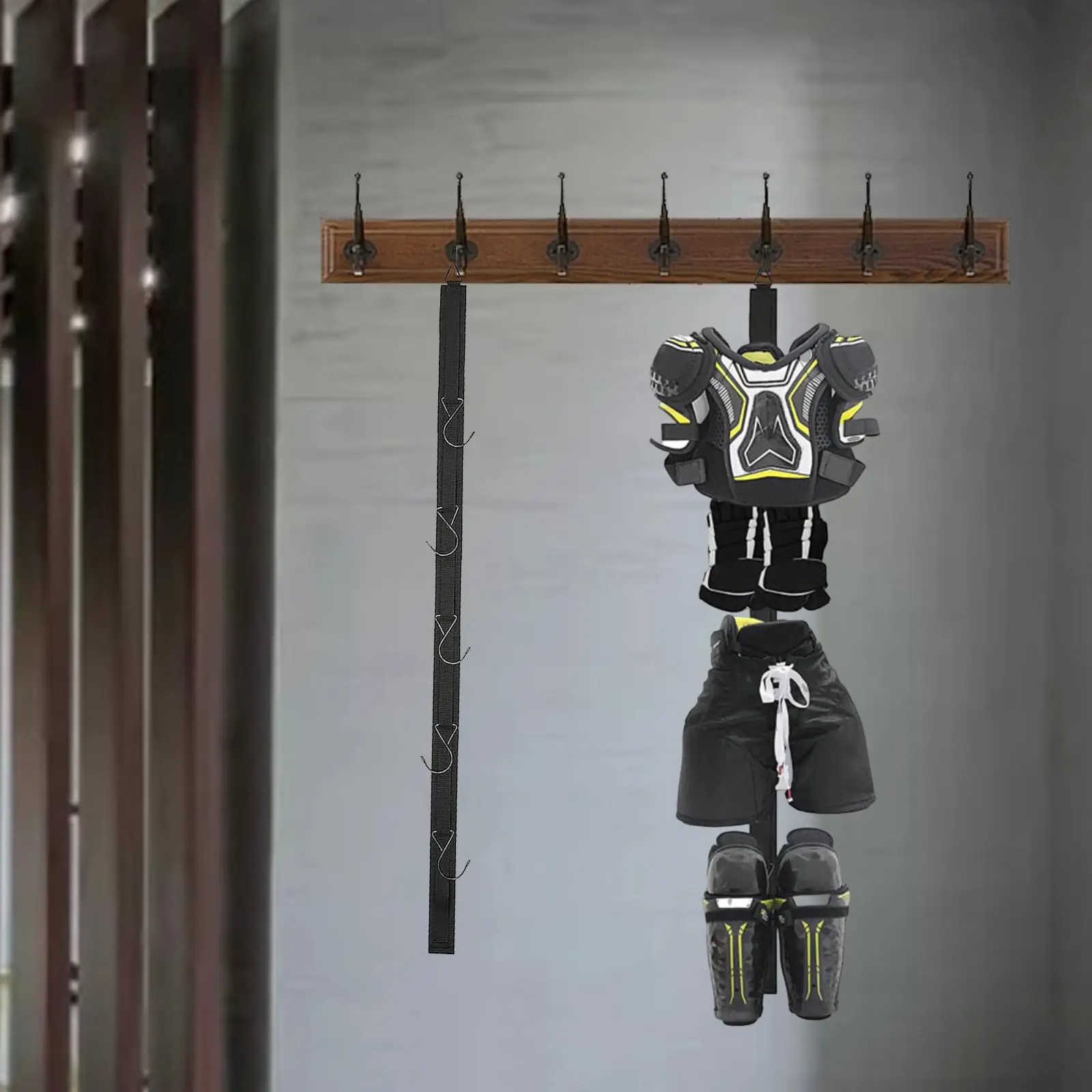 

Многоцелевой органайзер для хоккейного снаряжения с крючками для путешествий в гараже