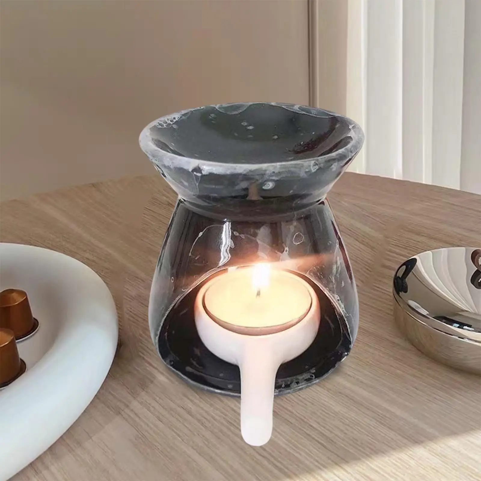 Keramika tealight svíčka držák odmrazit teplejší dar domácí dekorace vůně výheň podstatný mazat palič pro domácí lázeňského meditace