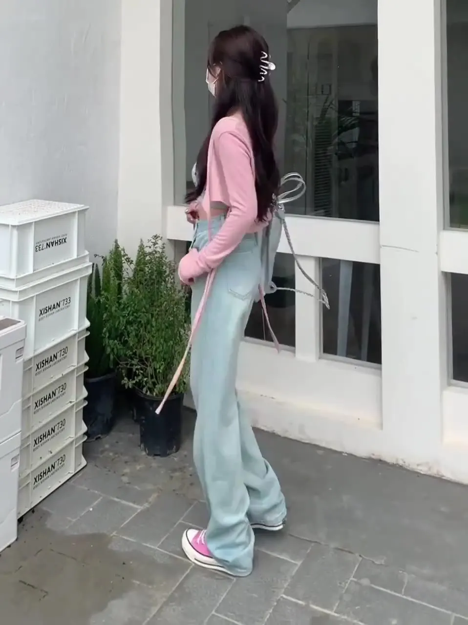 กางเกงยีนส์ทรงบอยเฟรนด์ ขากว้าง ทรงเรโทร Y2K แฟชั่นวินเทจ ยุค 2000  สไตล์เกาหลี สำหรับผู้หญิง  ใส่สบาย ทรงหลวม ไซส์ใหญ่