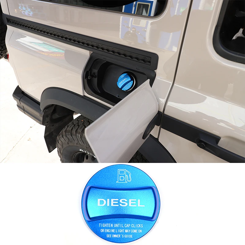 

For Ineos Grenadier 2020-2024 Car Gasoline Petro Diesel Fuel Tank Oil Filler Cover Cap Trim Aluminum Alloy Oil Filler Cover