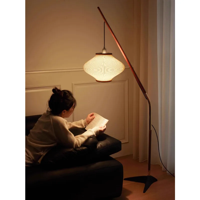 

Lantern Design Led Floor Lamps for Living Room Sofa Side Standing Lamp Bedroom Bedside Lights Remote Control Dim Ambient Light