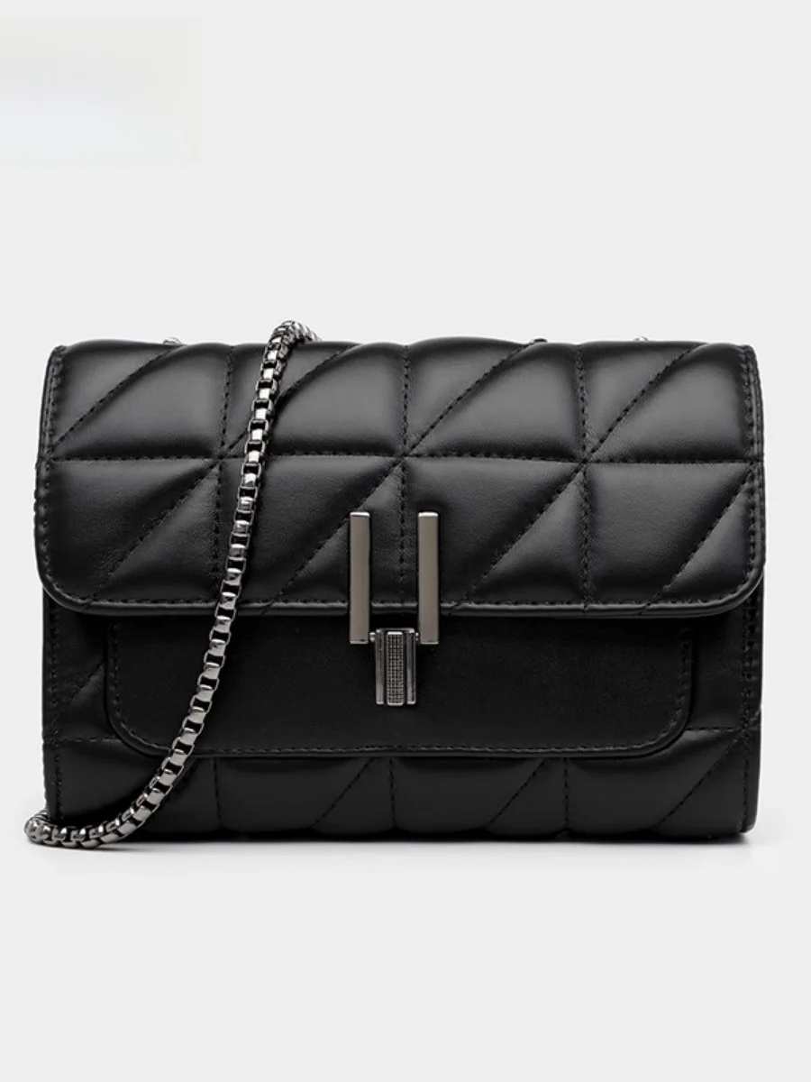 

Fashionable Chain Strap Shoulder Bag for Women Small Square Bag Korean Style Mobile Phone Bag for College Students PU Leather