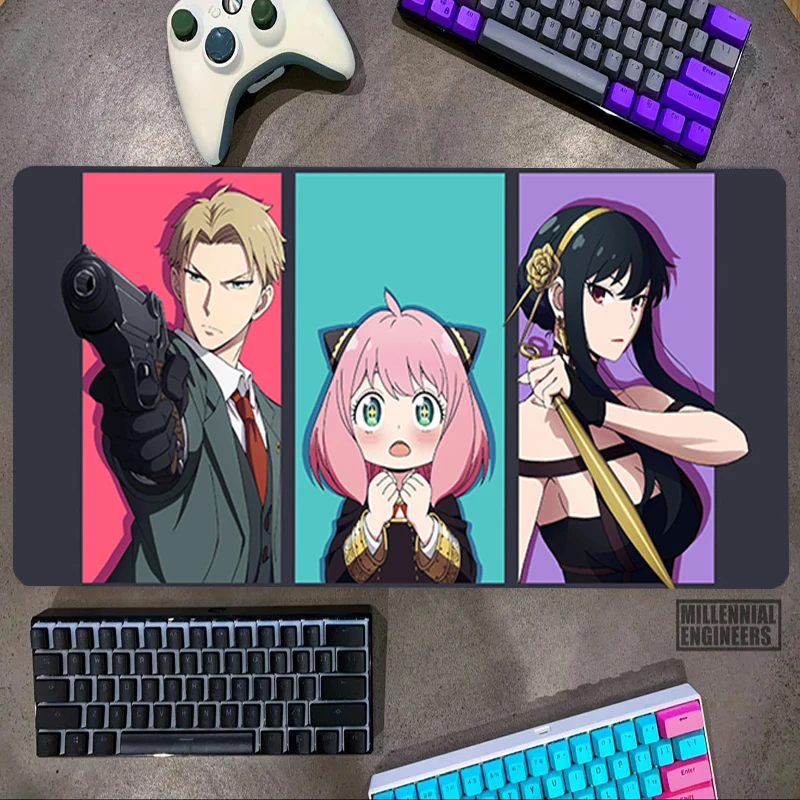 

Anya Forger SPY×FAMILY Anime Mouse Pad Gaming Mats Desk Mat Keyboard Mousepad Gamer Big Mousepepad Office Accessories Extended