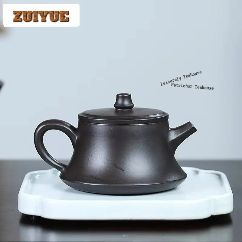 HOYIHM 180ml Aesthetic Yixing Purple Clay Teapots Handmade Pot Raw Ore Zhu Mud Reducing Roasting Kettle Chinese Zisha Tea Set