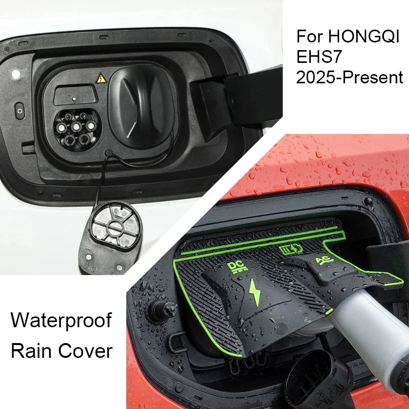 

New Energy Car Charging Port Waterproof Cover Auto Gun Charge Rain Cover Accessories For HONGQI HS7 HS3 H5 OUSADO PHEV EHS7 EH7