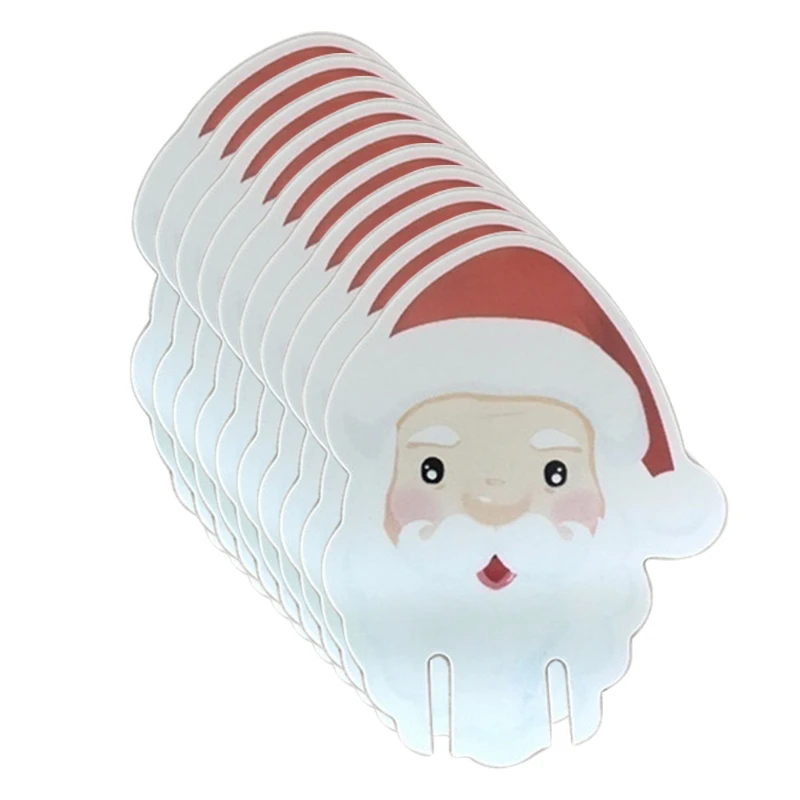 10 Chiếc Giáng Sinh Rượu Thủy Tinh Trang Trí Cốc Thẻ Quà Giáng Cốc Dấu Trang Trí Cho Bữa Tiệc Gia Đình Đồ Trang Trí Mới Thả Con