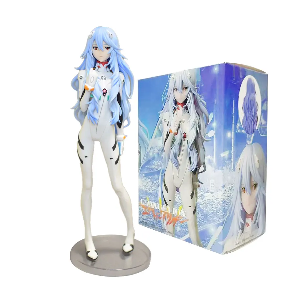 21CM Anime EVANGELION:3.0+1.0 THRICE UPON A TIM Figure AYANAMI REI Standing Animation Model Toy Gift Collection Decorative PVC