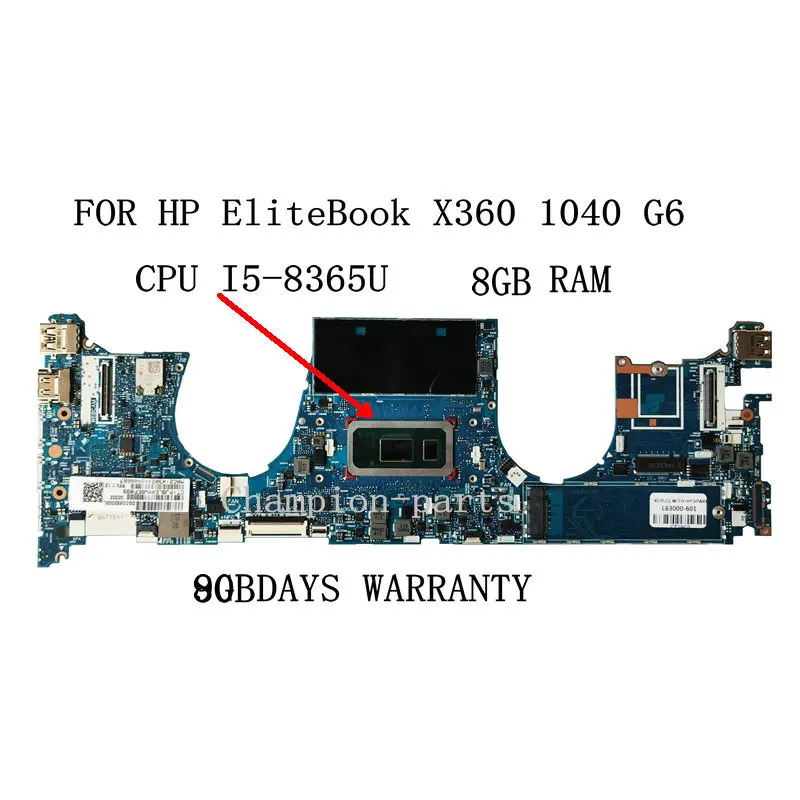 

MLLSE FOR HP EliteBook X360 1040 G6 LAPTOP MOTHERBOARD 6050A3037501-MB-A01 CPU i5-8365U 8GB RAM 90 DAYS WARRANTY