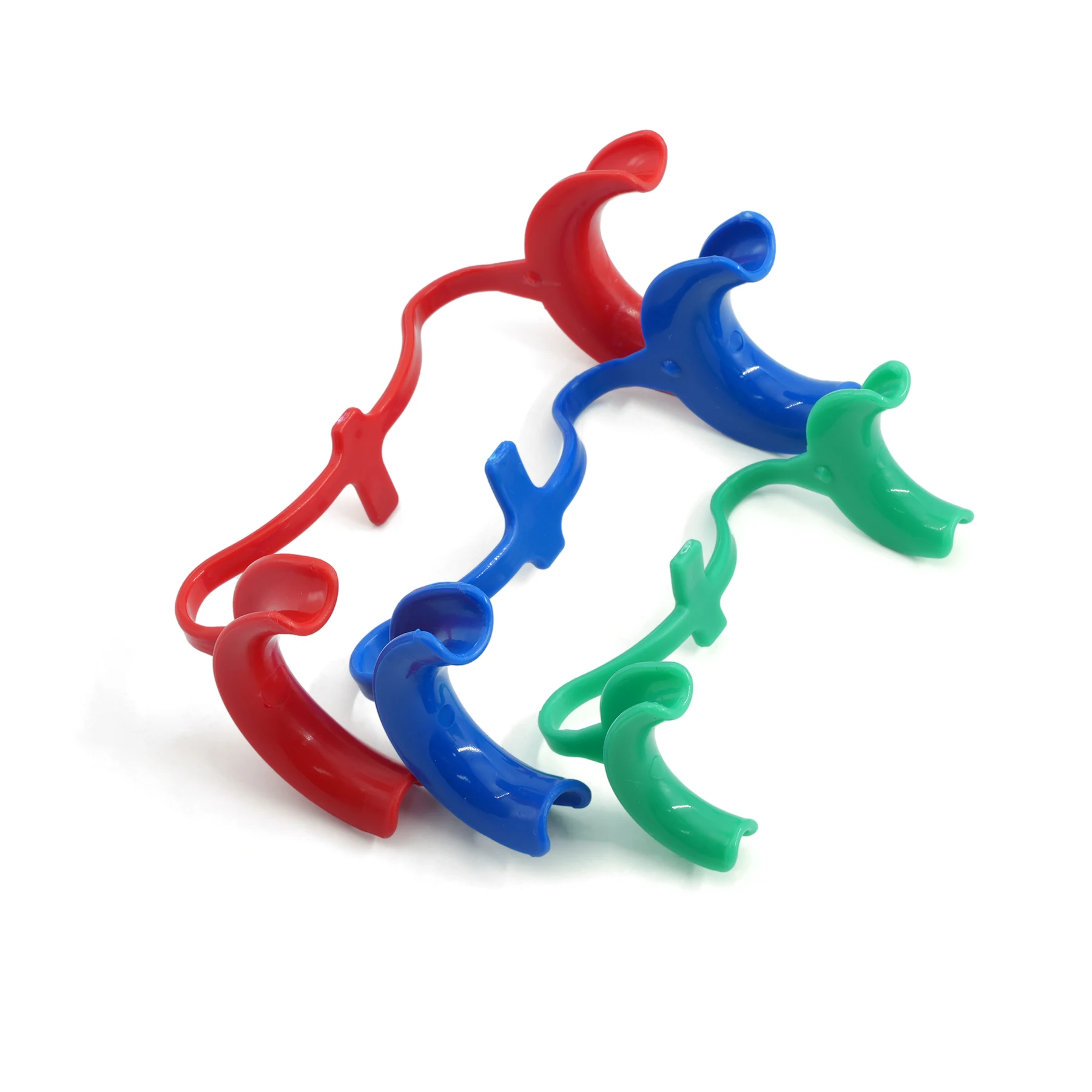 3pcs/Lot 3 Size Red Blue Green Teeth M Shape Color  Dental Intraoral Cheek Retractor M Type Lip Tooth Whitening Mouth Opener