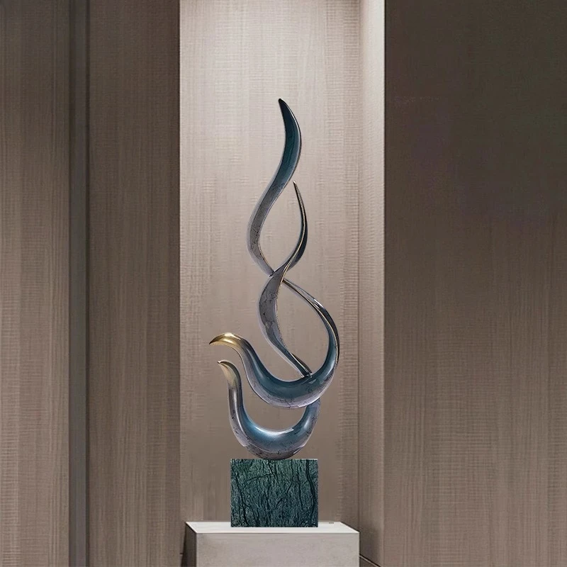 Ornament light luxury high art wind and water copper living room entry entrance
