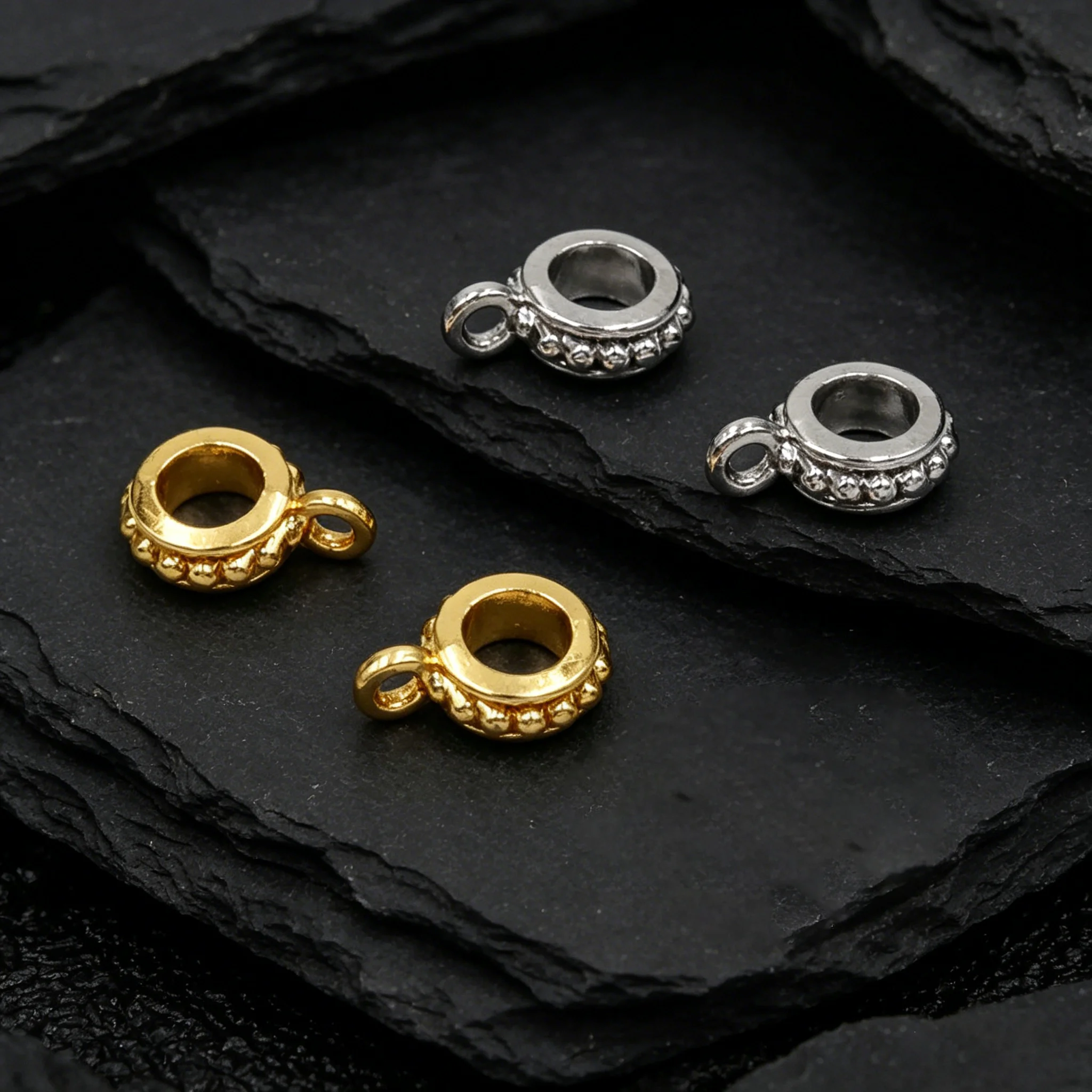 10/20 Stück runde Anhänger-Perlen-Verbinder-Charms für DIY-Halsketten, Armbänder, Schmuckherstellung, Zubehör, Komponenten, Bastelbedarf – Detail 2