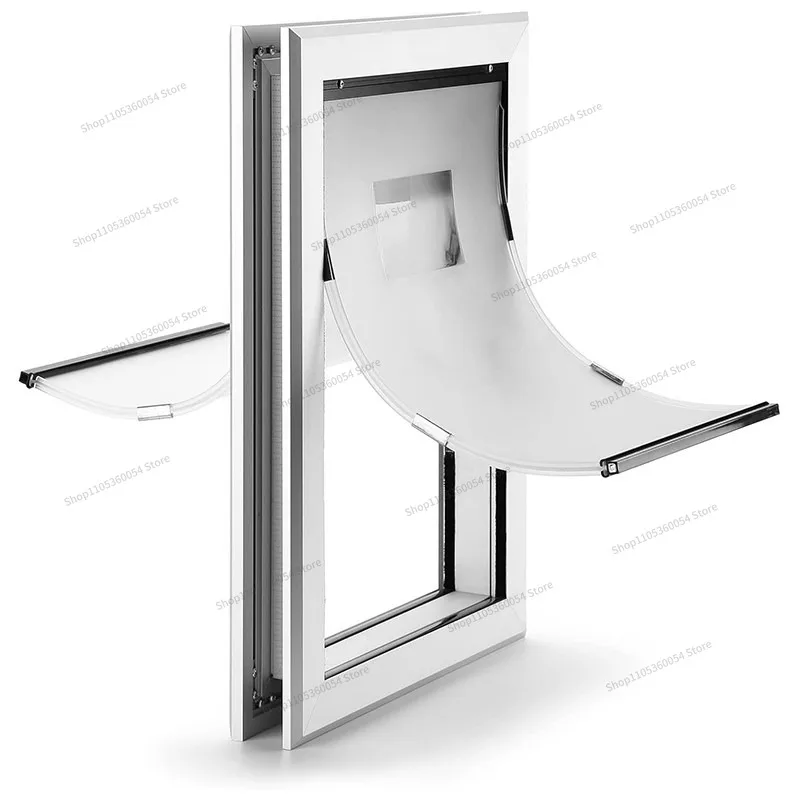For Aluminum Alloy, Dogs Can Enter and Exit Freely, Heavy-duty Dog Door Openings, Double-sided Double-layer, Silent.