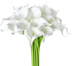20PCS 10PCS Artificial Flowers Fake Calla Lily Flowers Faux Flowers for Home Garden Office Party Wedding Bouquet DIY Decoration
