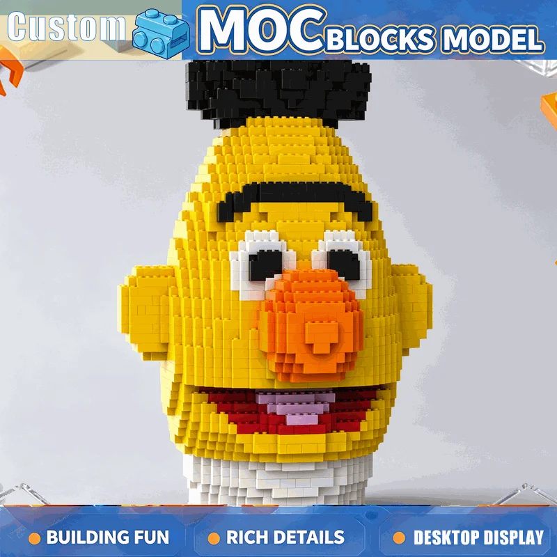 2983PCS Colorful Cartoon Style Character Head Building Blocks DIY Assembly Model Creative Sculpture Home Decoration Display Gift