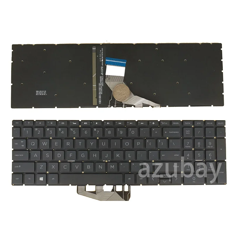 Teclado do portátil para HP, HPM17K53US36981, PK132913C00, HPM17K5, V166646LS1, PK1329I2P00, AR CA do RU dos EUA, CA