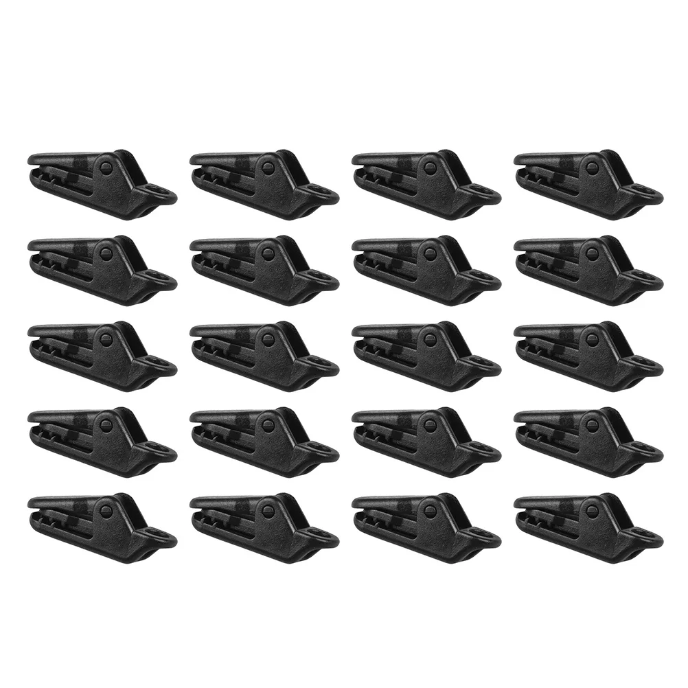 

20Pcs Unique Shape Tent Clips Outdoor Camping Clamp Lightweight Tent Fixing Clip for Tarp Hiking Fishing Shelter